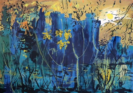 § John Piper (1903-1992) Eastnor Castle, Hereford (L353) 19.5 x 28in.